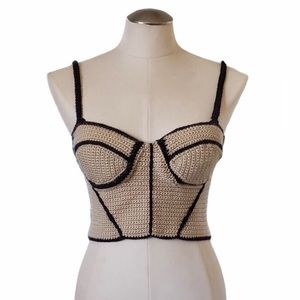 Handmade crochet bustier/corset-like top